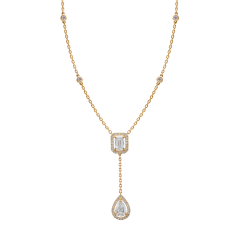 Messika My Twin Tie  0.40ctx2 Yellow Gold Necklace 6779