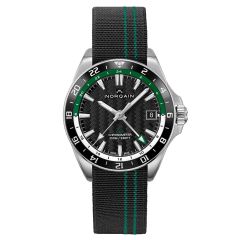 NN1100SC1CG/BE111 | Norqain Adventure Neverest GMT Black and Green Stripes Flex Fabric 41mm watch. Buy Online