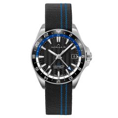 NN1100SC1CG/BA111 | Norqain Adventure Neverest GMT Black and Blue Stripes Flex Fabric Strap 41mm watch. Buy Online