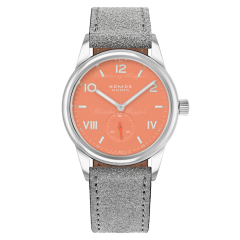 Nomos Club Campus 38 Cream Coral Grey Velour Leather 725