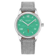 715 | Nomos Club Campus Electric Green Grey Velour Leather 36 mm watch | Buy Online