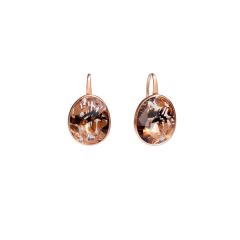 O.A905WO7QF | Pomellato Arabesque Matt Rose Gold Smoky Quartz Earrings