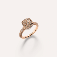 PAC2028_O6000_DBR00 | Pomellato Nudo Solitaire Gold Brown Diamond Ring