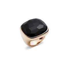 Pomellato Victoria Rose Gold Jet PAA1080_O7000_000OU Ring Size 51