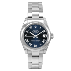 178240 | Rolex Datejust Blue Dial Roman Numerals Oyster Bracelet 31 mm watch. Buy Online