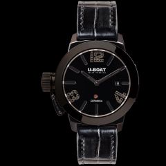 U-Boat Classico Ceramic Black 42 mm New Authentic Watch. Ref: 7124. International Delivery. Tax Free. 2 years warranty. Buy online. Watches of Mayfair