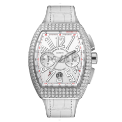 Franck Muller Vanguard Chronograph Diamonds 41 x 49.95 mm V 41 CC DT D (BC) AC WH WH