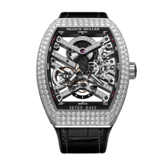 V 41 S6 SQT D MVT D (NR) OG SK BLK | Franck Muller Vanguard Seven Days Diamonds 41 x 49.95 mm watch | Buy Now 