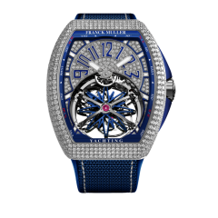 V 41 T GR CS YACHT D CD (BL) AC DM BL | Franck Muller Vanguard Yachting Tourbillon Diamonds 41 x 49.95 mm watch | Buy Now 