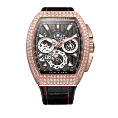 Franck Muller Vanguard Diamonds 44 x 53.7 mm V 45 CC GD SQT D (NR) 5N BLK BLK