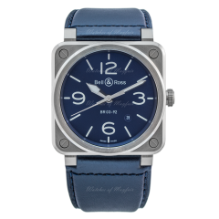 BR0392-BLU-ST/SCA | Bell & Ross Br 03-92 Blue Steel 42 mm watch. Buy Online