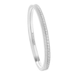 Boucheron Quatre Radiant Edition White Gold Diamond Bangle Size M JBT00503