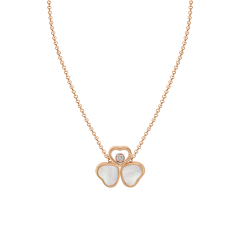 Chopard Happy Hearts Rose Gold Pearl Diamond Pendant 81A083-5311