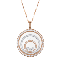 Chopard Happy Spirit Rose and White Gold Diamond Pendant 798232-9003