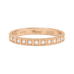 Chopard Ice Cube Rose Gold Diamond Ring Size 50 827702-5256