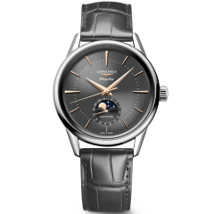 L4.815.4.52.2 | Longines Flagship Heritage Moonphase Automatic 38.5 mm watch. Buy Online