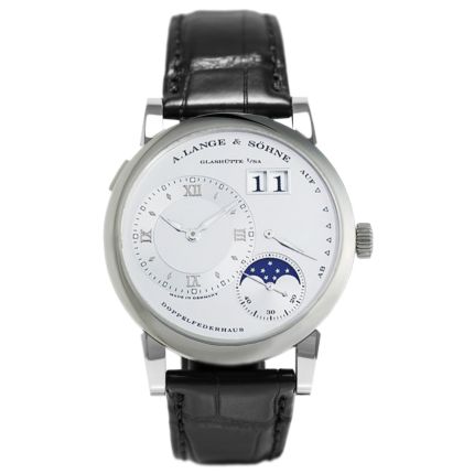109.025 | A. Lange & Sohne Lange 1 Moon Phase platinum watch. Buy Online