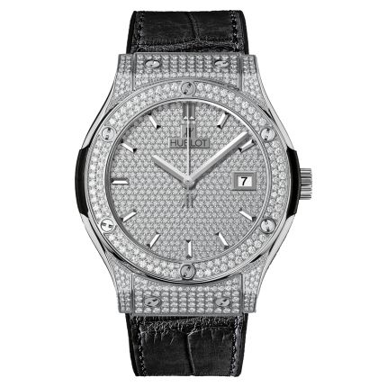 511.NX.9010.LR.1704 | Hublot Classic Fusion Titanium Full Pave 45 mm watch. Buy Online
