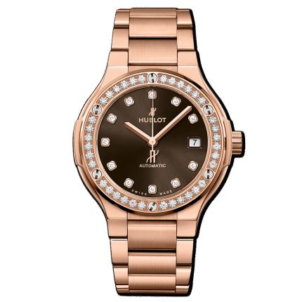 568.OX.898M.OX.1204 | Hublot Classic Fusion King Gold Brown Diamonds Bracelet 38 mm watch | Buy Now