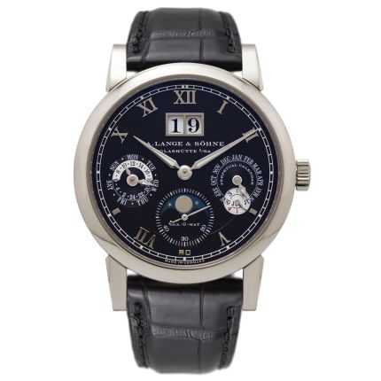 310.026E | A. Lange & Sohne Langematik Perpetual Calendar English dial white gold watch. Buy Online