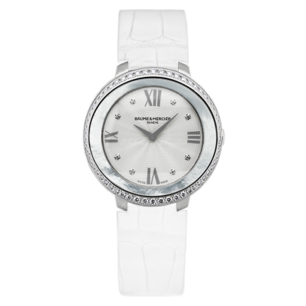 10165 | Baume & Mercier Promesse Diamond-set steel 34.4mm watch. Buy Online