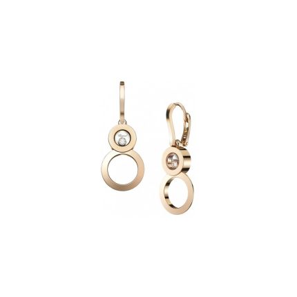 839209-5001 | Buy Online Chopard Happy 8 Rose Gold Diamond Earrings