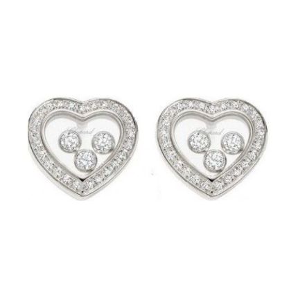 834502-1001 | Buy Chopard Happy Diamonds White Gold Diamond Earrings