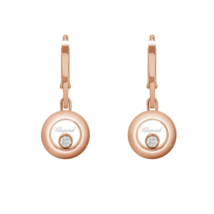 83A017-5301 | Chopard Happy Diamonds Icons Rose Gold Diamond Earrings