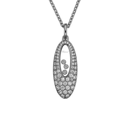 797782-1201 | Chopard Happy Diamonds White Gold Diamond Pendant Size M