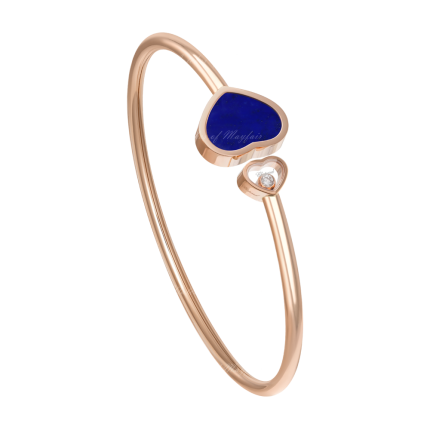 857482-5502 |Chopard Happy Hearts Rose Gold Lapis Lazuli Bangle Size S