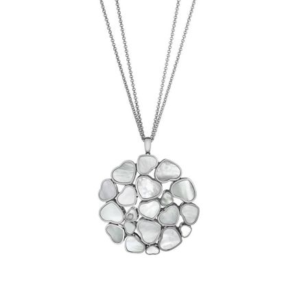79A493-1301 | Chopard Happy Hearts White Gold Pearl Diamond Pendant 