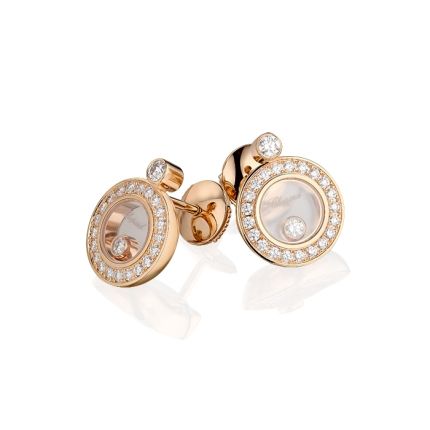 833957-5301 | Buy Online Chopard Miss Happy Rose Gold Diamond Earrings