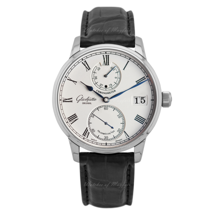 1-58-01-01-04-50 | Glashutte Original Senator Chronometer White Gold 42 mm watch. Buy Online