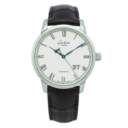 100-03-32-42-04 | Glashutte Original Senator Panorama Date Steel 40 mm watch. Buy Online