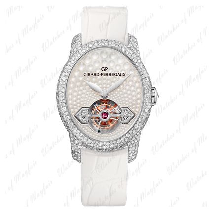 99498D53V701-KK7A | Girard-Perregaux Cat's Eye Jewellery Gold Bridge Tourbillon watch. Buy Online