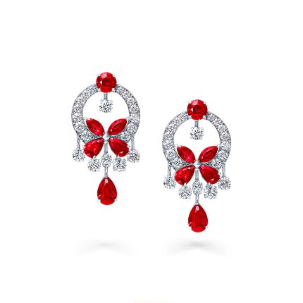 RGE603 | Buy Online Graff Butterfly White Gold Ruby Diamond Earrings