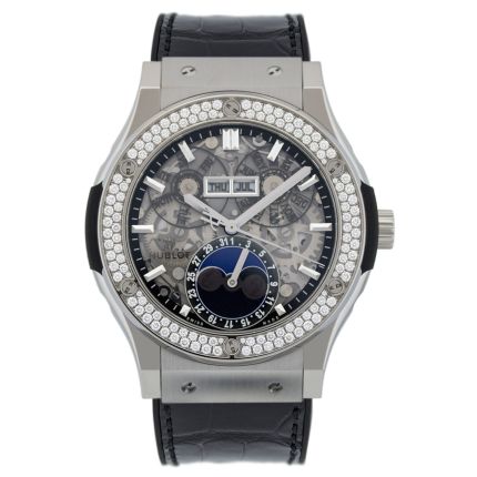 517.NX.0170.LR.1104 | Hublot Classic Fusion Aerofusion Moonphase Titanium Diamonds 45 mm watch. Buy Online