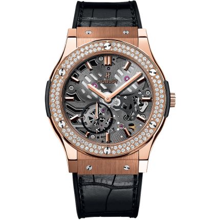 545.OX.0180.LR.1104 | Hublot Classic Fusion King Gold Diamonds 42 mm watch. Buy Online