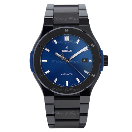 548.CM.7170.CM | Hublot Classic Fusion Ceramic Integrated Blue Bracelet 42 mm watch. Buy Online