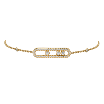 4325 | Buy Online Messika Baby Move Pave Yellow Gold Diamond Bracelet