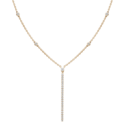 5448 | Messika Gatsby Vertical Bar Yellow Gold Necklace. Buy online.