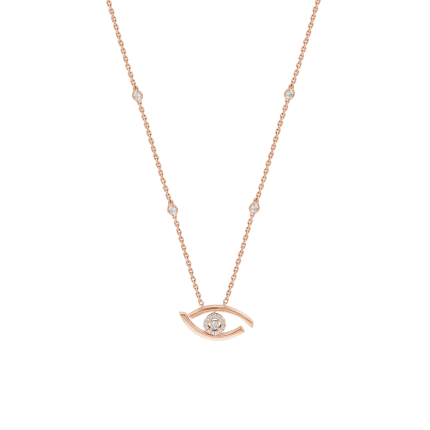 7524 | Buy Online Messika Lucky Eye Pink Gold Diamond Pendant