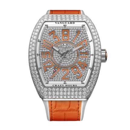 V 41 CH D CD (OR) OG DM OR | Franck Muller Vanguard Crazy Hours Diamonds 41 x 49.95 mm watch | Buy Now