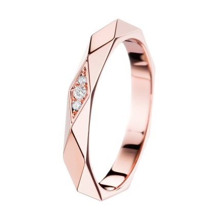 JAL00091 Buy Online Boucheron Facette Pink Gold Diamond Ring