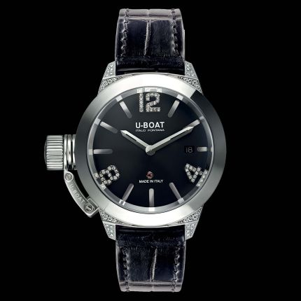 6950 | U-Boat Classico SS White Diamonds 40 mm watch. Buy Online