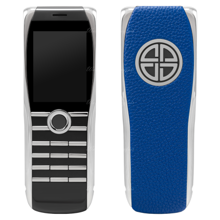 X7221-013-01 | XOR Titanium X2 Blue Calf Leather phone. Buy Online