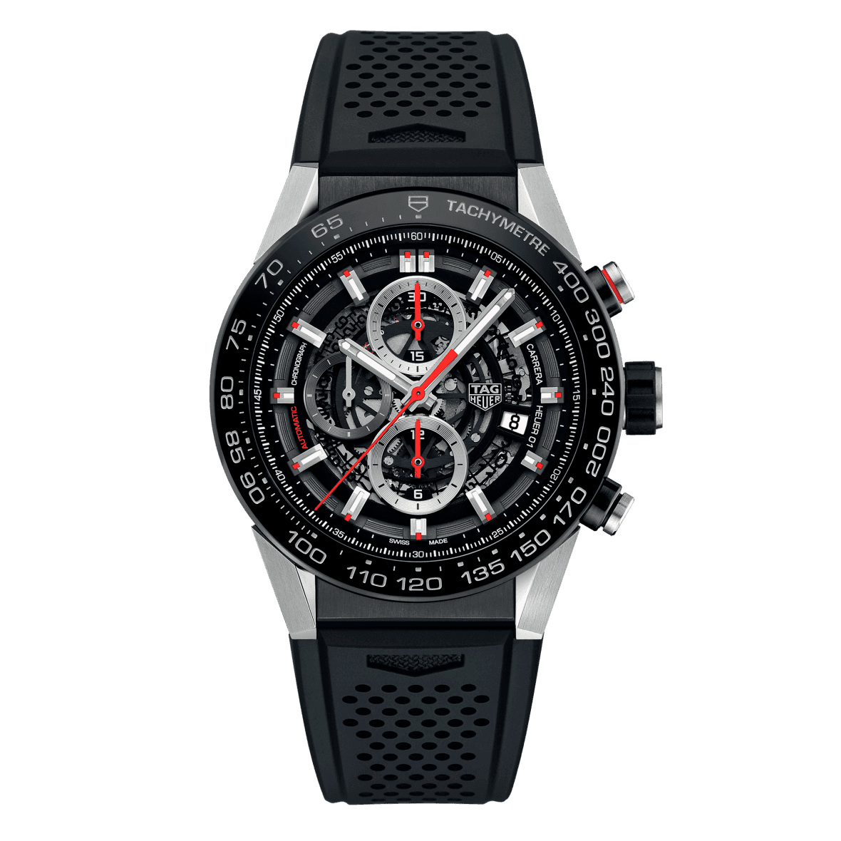  Tag Heuer Carrera Calibre Heuer 01 Automatic Skeleton Dial  Men's Watch CAR2A1Z.FT6044 : Clothing, Shoes & Jewelry