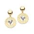 C.23188 | Logo Chantecler Logo White and Yellow Gold Diamond Earrings