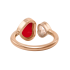 Chopard Happy Hearts Rose Gold Red Stone Ring 829482-5812