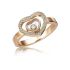 827691-5018 | Chopard Happy Hearts Rose Gold Diamond Pave Ring Size 52